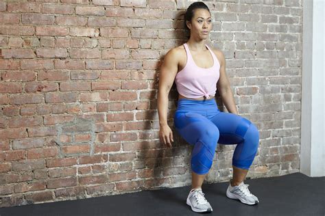 A wall sit is an isometric exercise, which means it works in a static position—you don’t have to move, you just have to hold it. "Isometric exercises build …